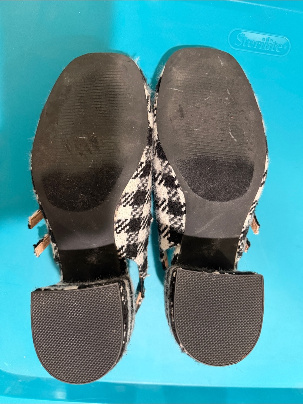 Madden Girl Black & White Plaid Double-Strap Mary Jane Flats - Picture 5 of 5